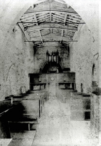 Stanbridge church interior looking west about 1890 Z50-108-17